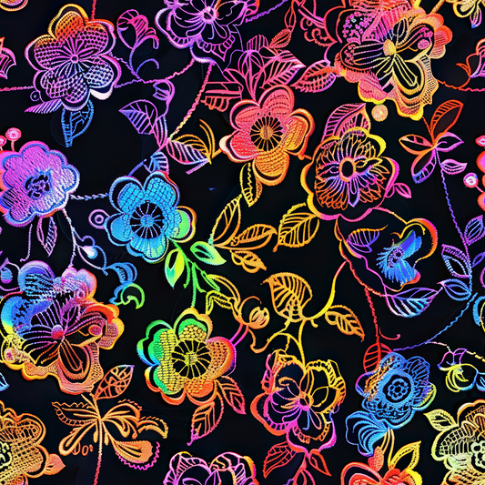 Neon Paisley & Floral Collection- Vinyl 8