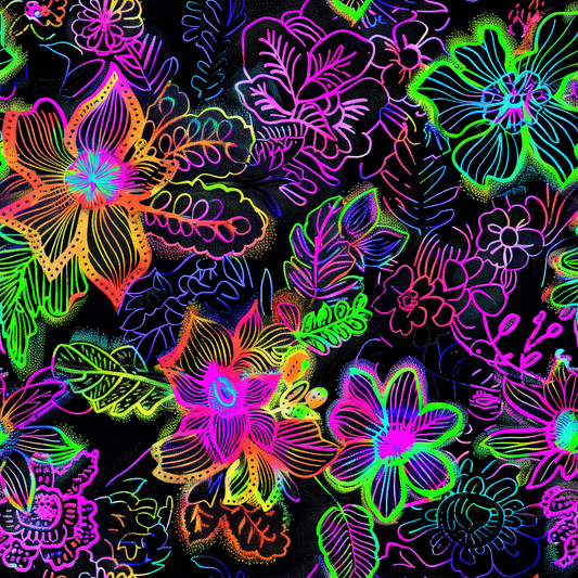 Neon Paisley & Floral Collection- Vinyl 9