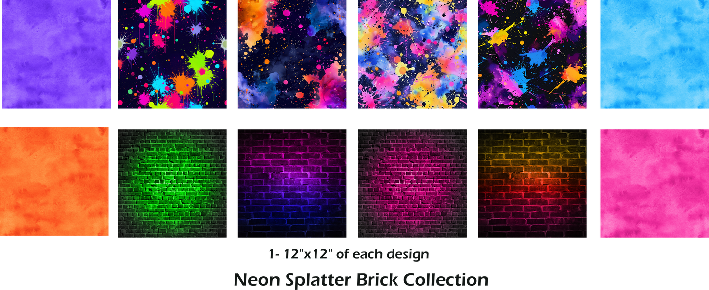 Neon Splatter Brick Collection