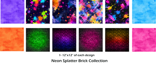 Neon Splatter Brick Collection