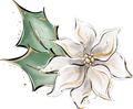 North Pole Collection-White Flower