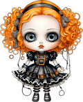 Orange Curly Haired Doll
