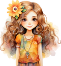 Orange Girl w Flower