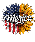 Flag Sunflower Merica Decal