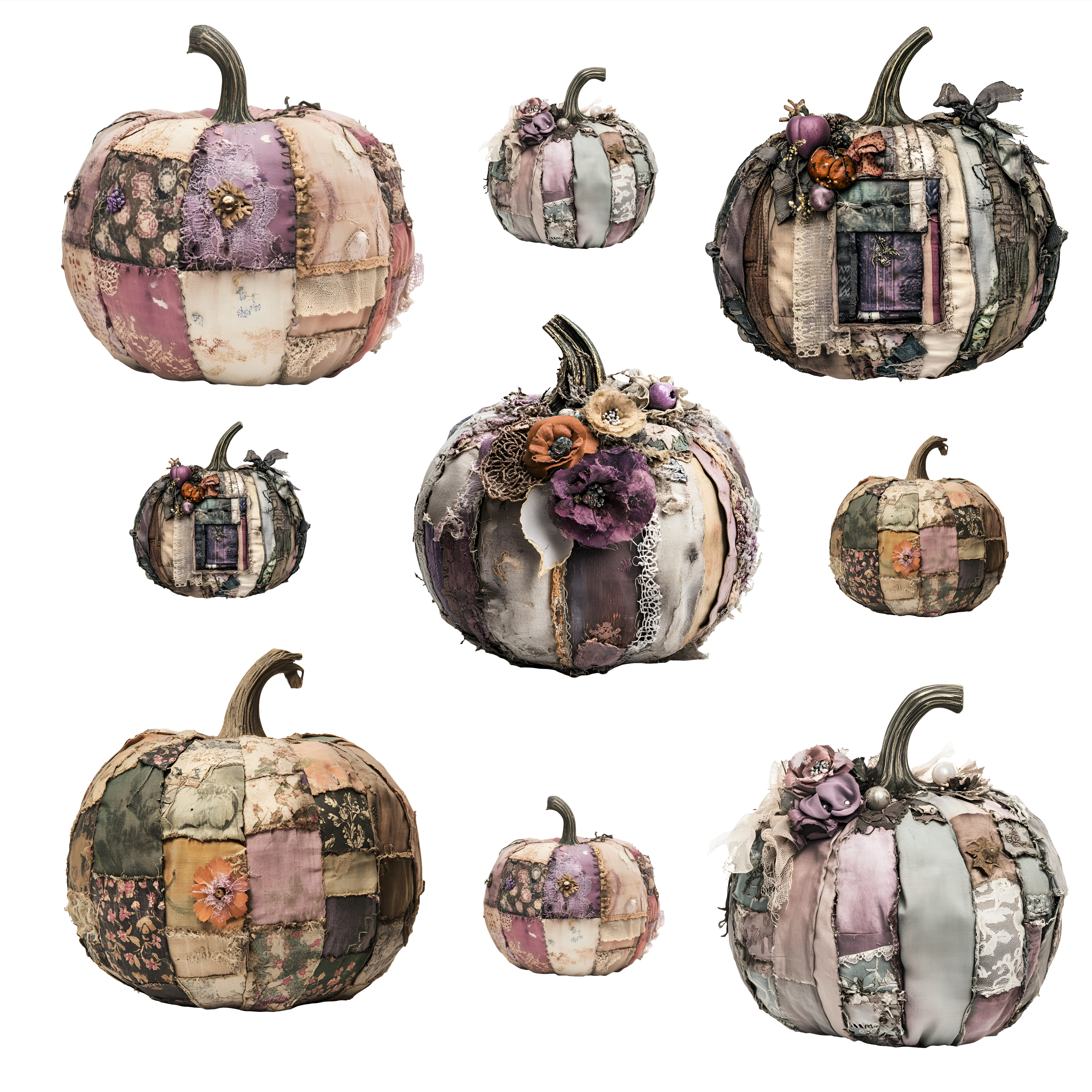 Patchwork Pumpkin Element Sheet 2