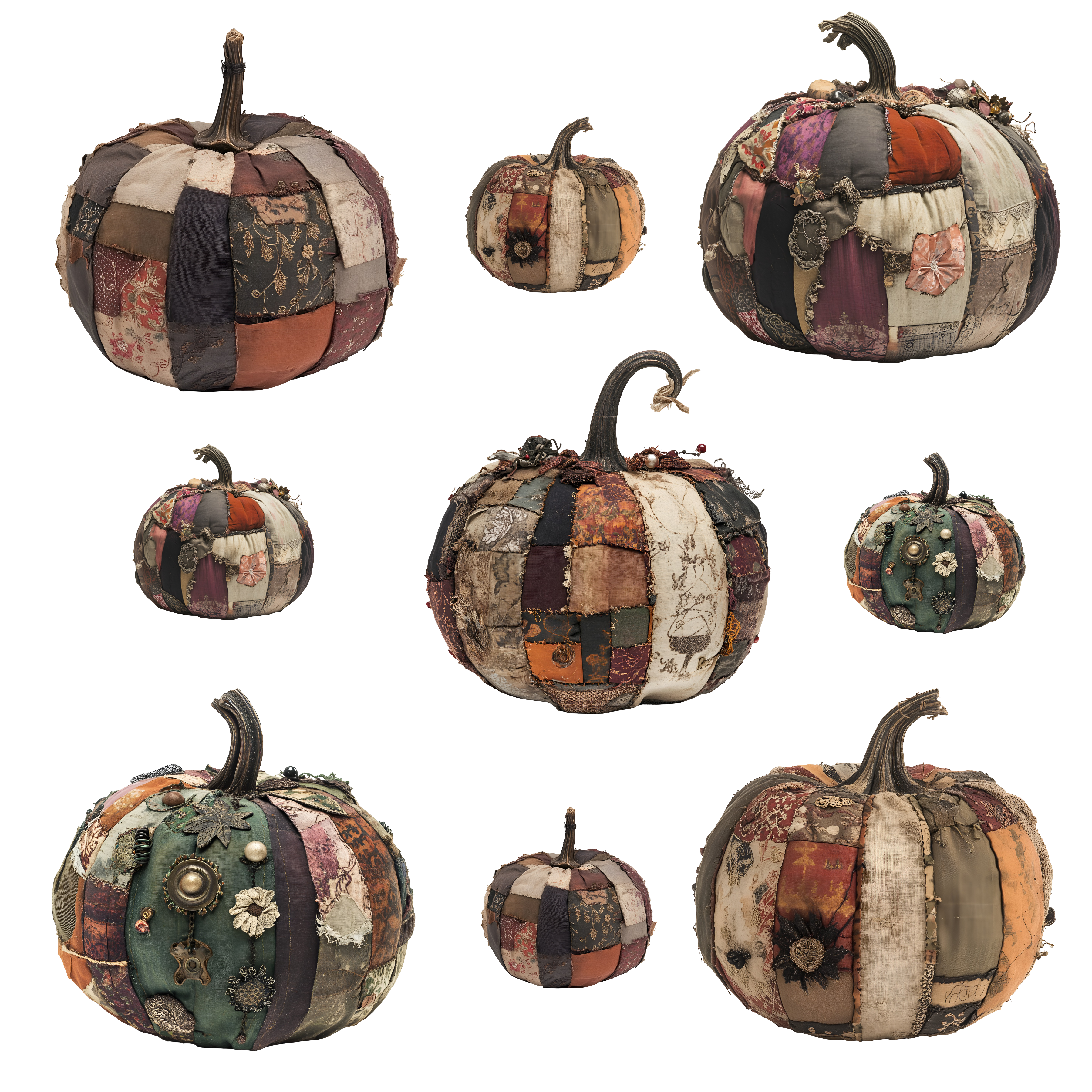Patchwork Pumpkin Element Sheet 3