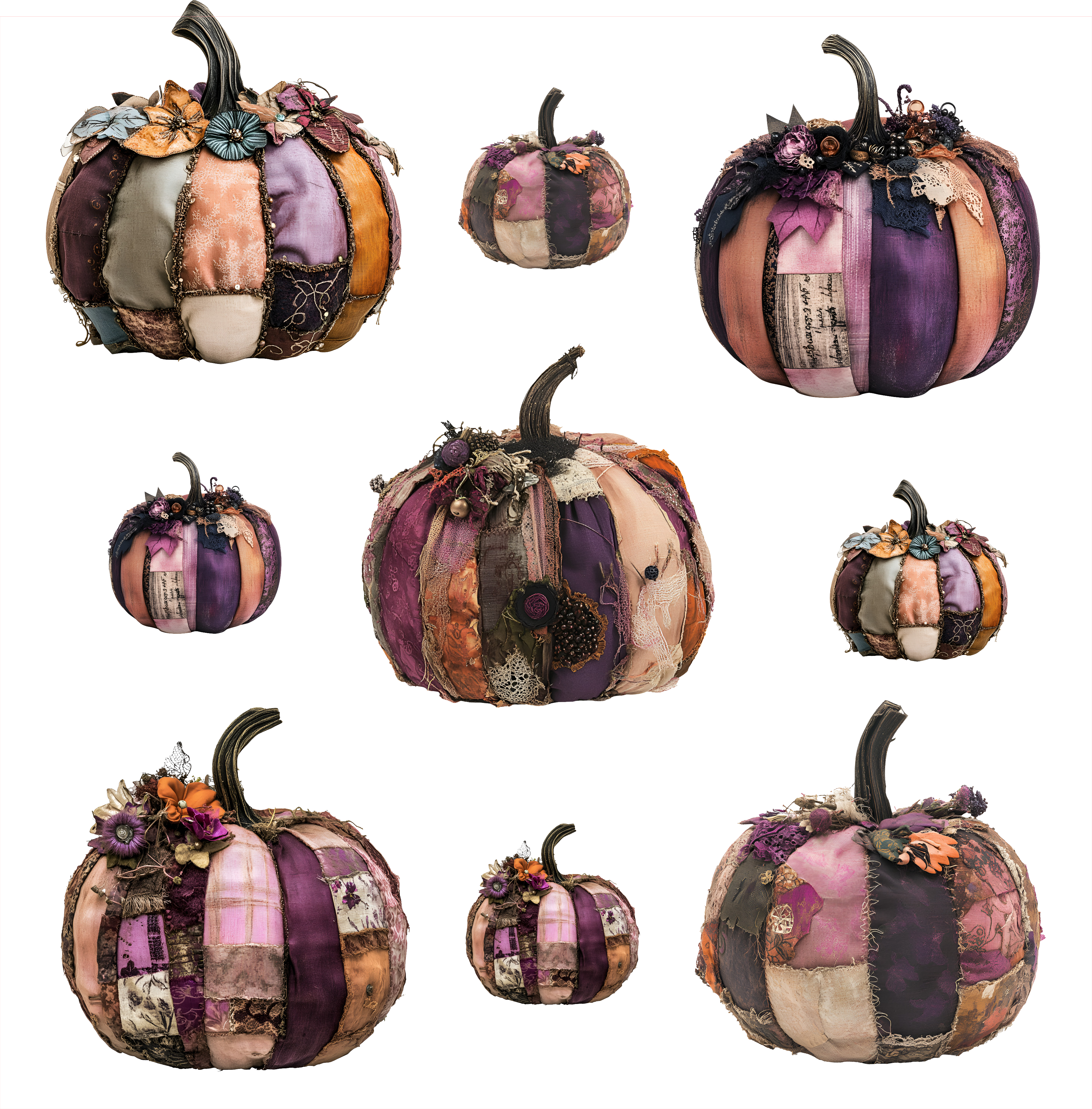 Patchwork Pumpkin Element Sheet 4