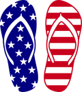 Patriotic Flip Flops