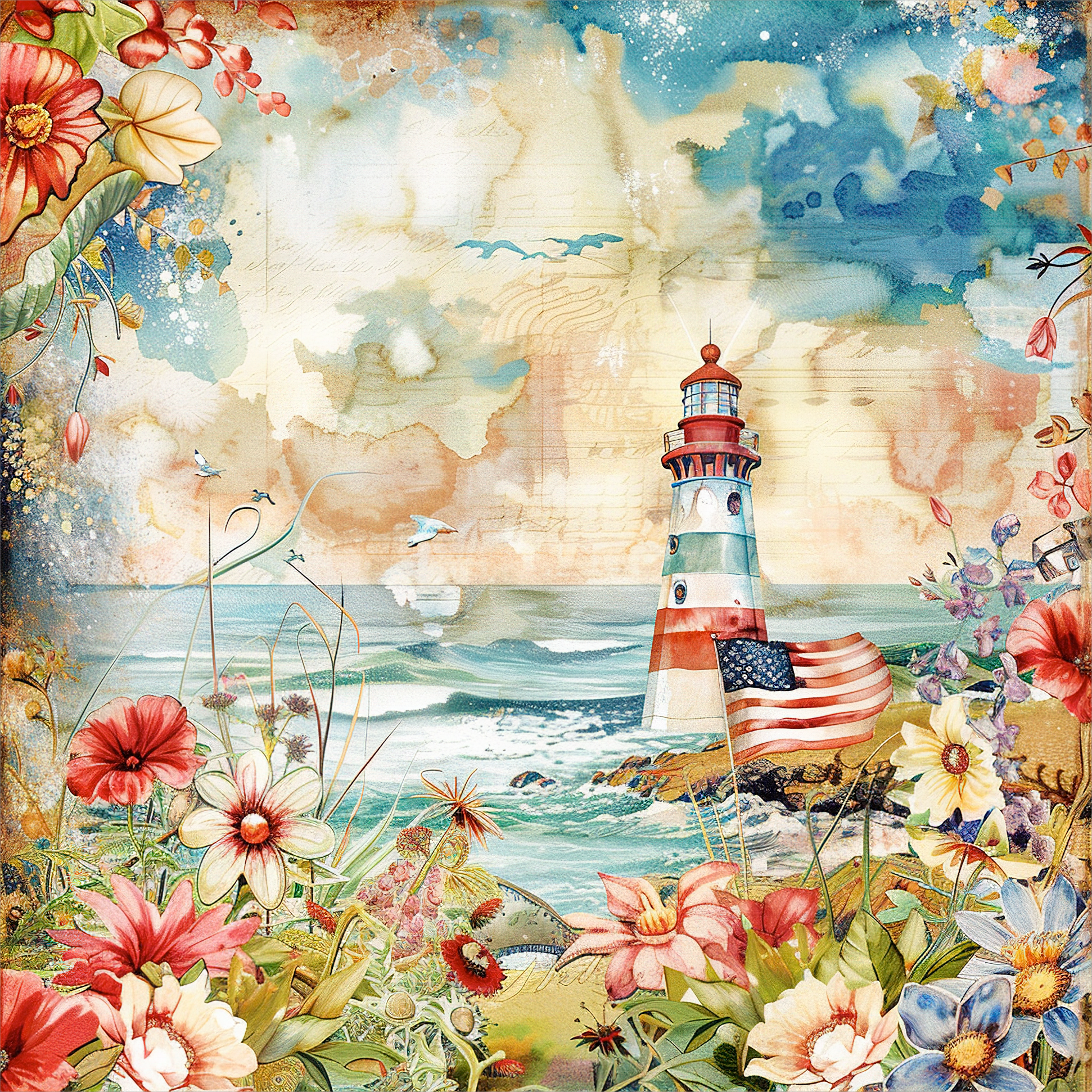 Patriotic Lighthouse Vinyl 2