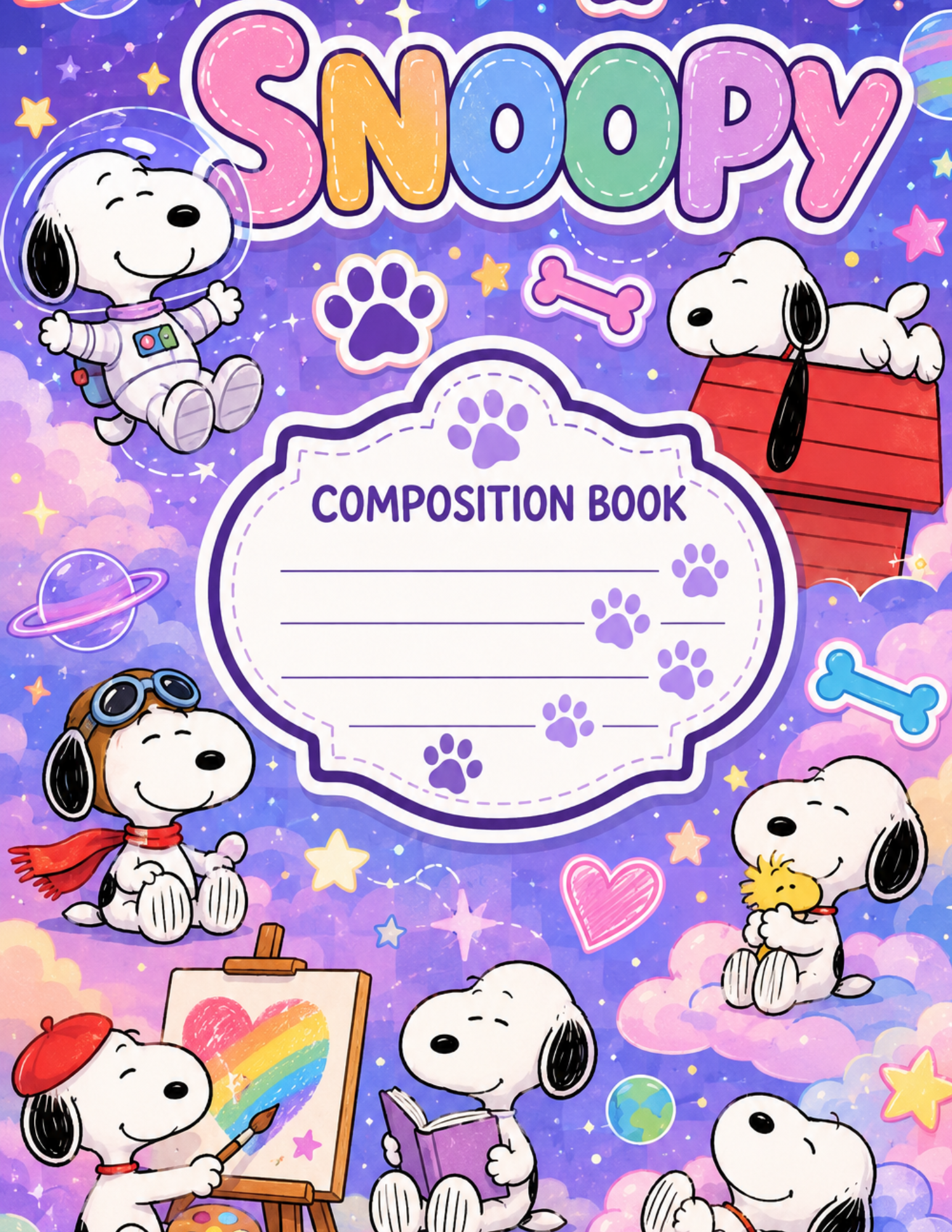 Peanuts Themed Composition Notebooks VINYL ONLY