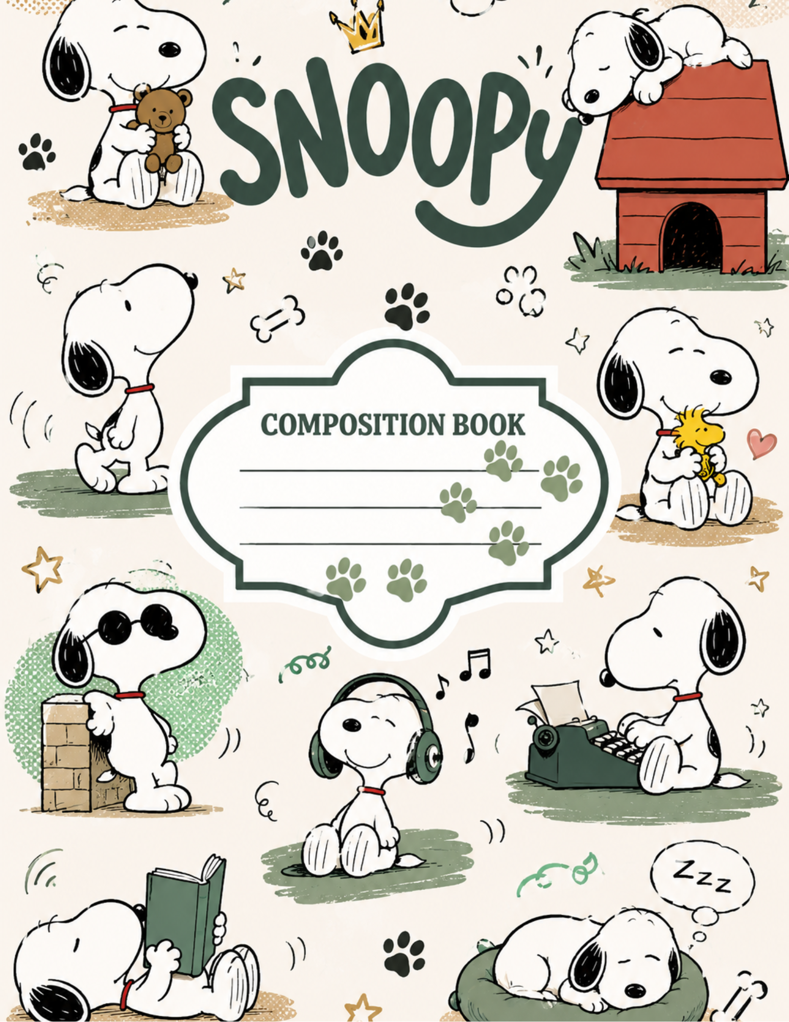 Peanuts Themed Composition Notebooks VINYL ONLY