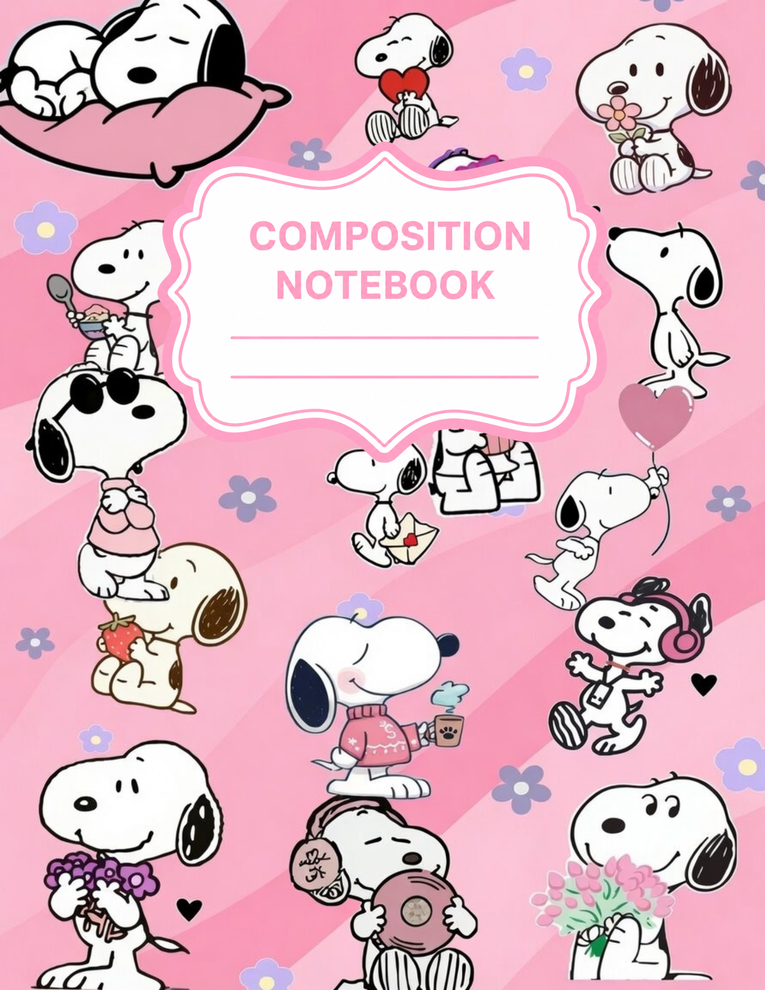 Peanuts Themed Composition Notebooks VINYL ONLY