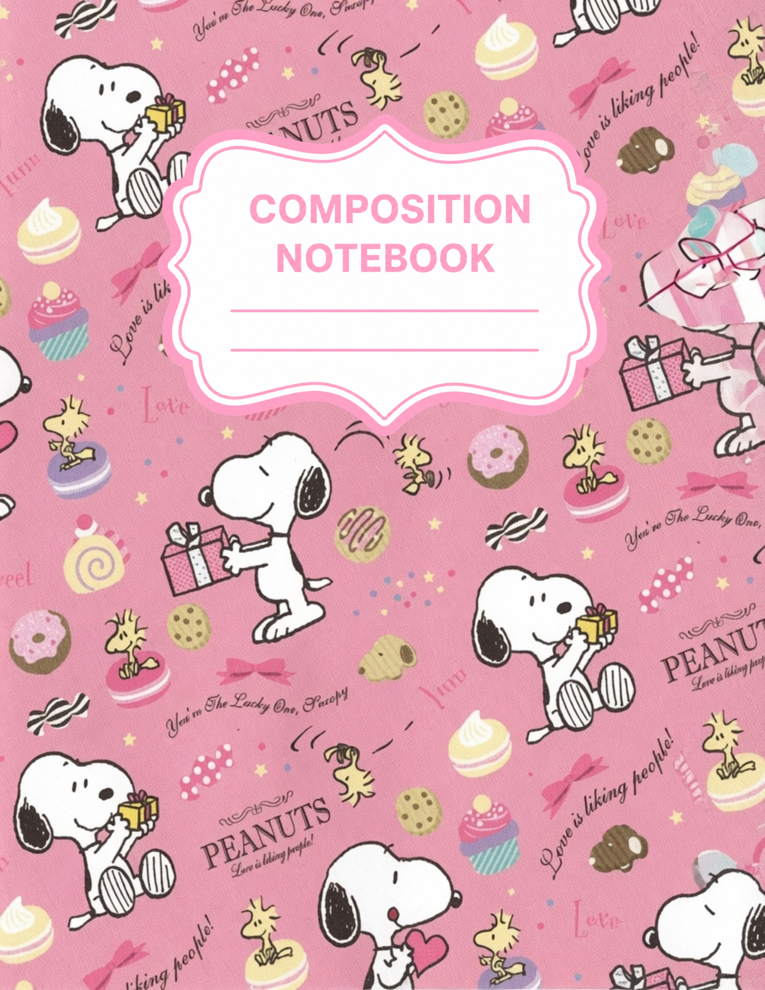 Peanuts Themed Composition Notebooks VINYL ONLY