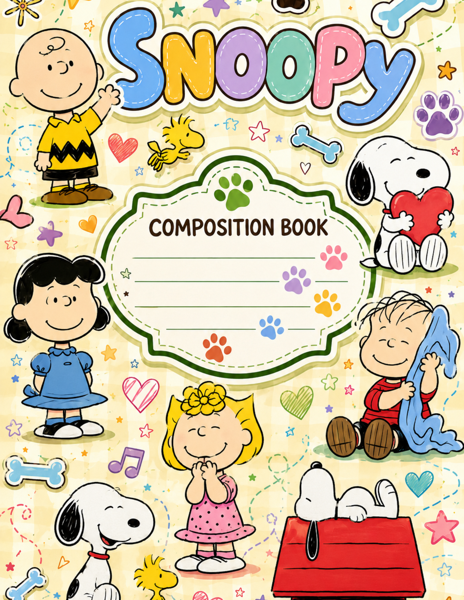 Peanuts Themed Composition Notebooks VINYL ONLY
