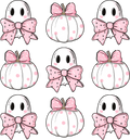 Pink Bow Pumpkin Decal