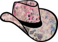 Pink Grunge Cowboy Hat
