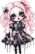 Pink Hair Dead Doll