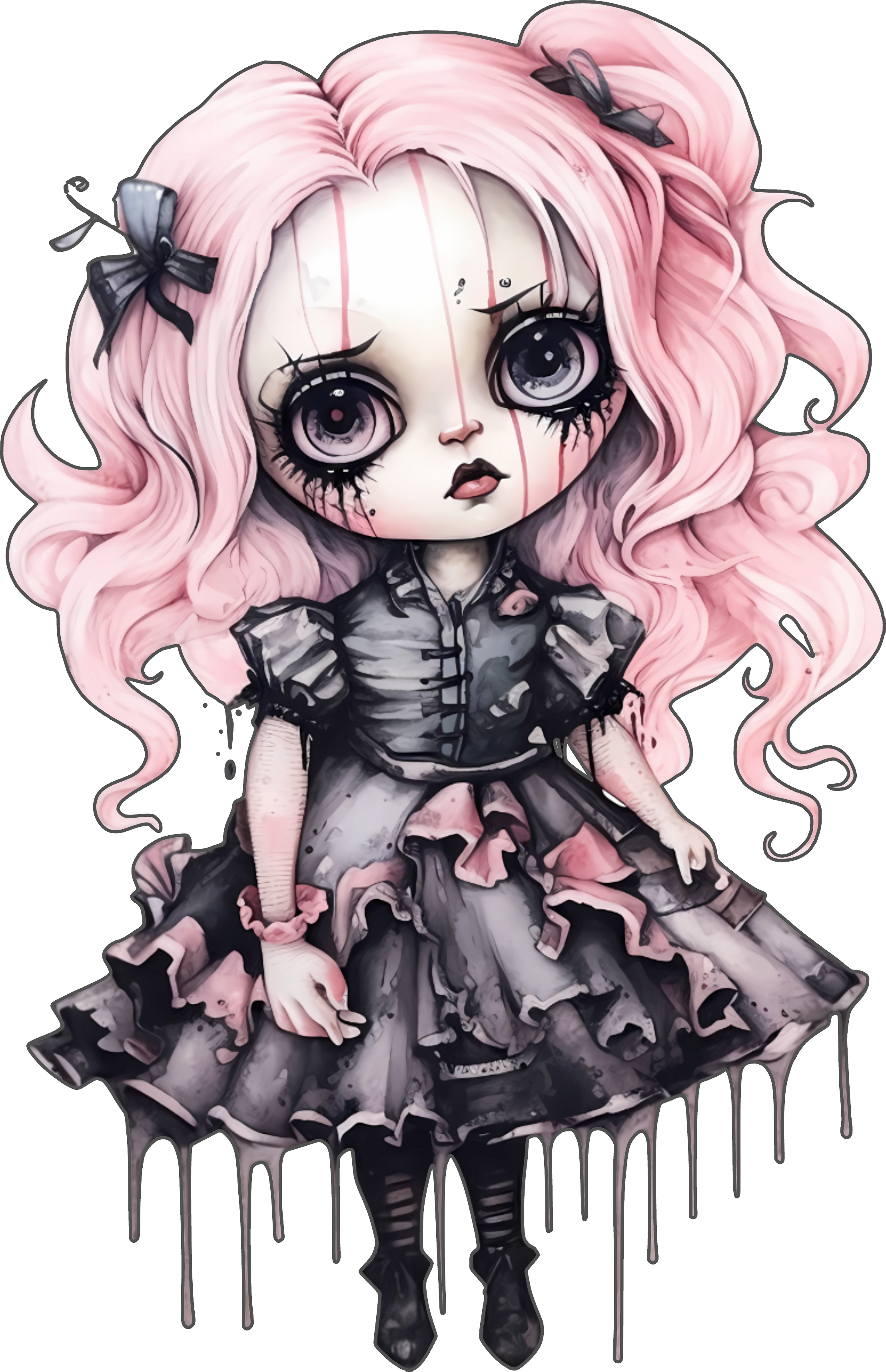 Pink Hair Dead Doll