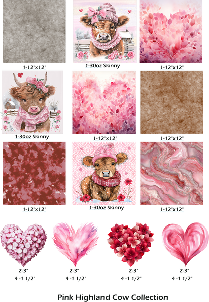 Pink Highland Cow Collection