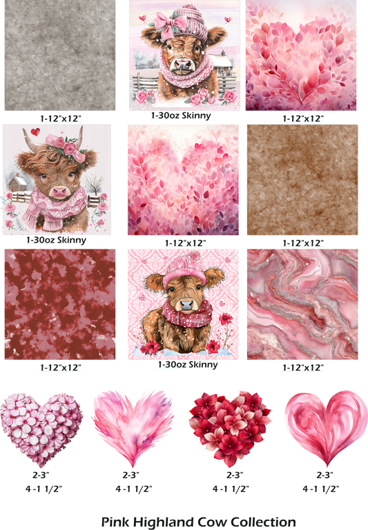 Pink Highland Cow Collection