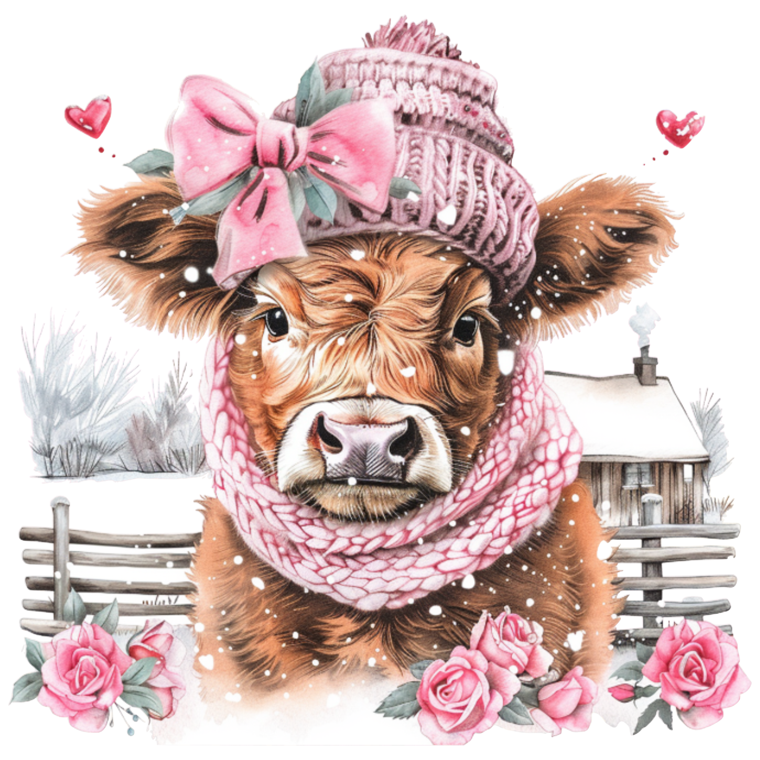 Pink Highland Cow Collection- Vinyl 2