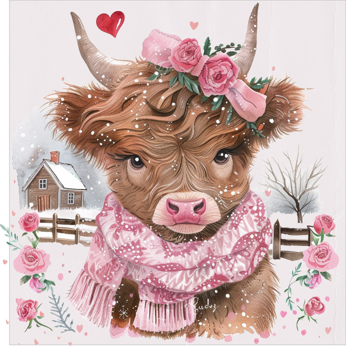 Pink Highland Cow Collection