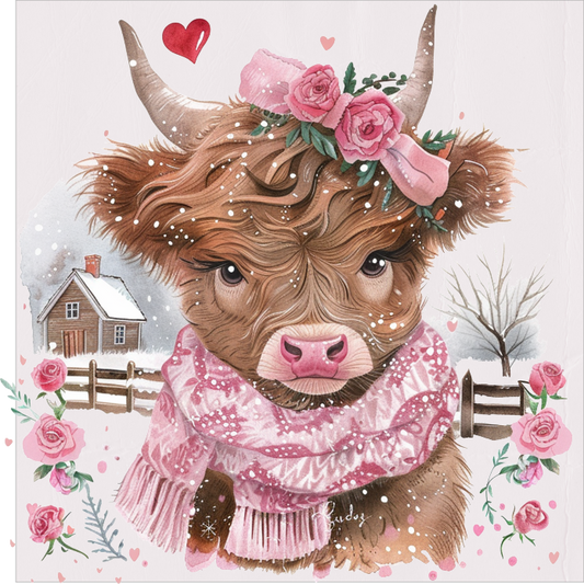 Pink Highland Cow Collection- Vinyl 4