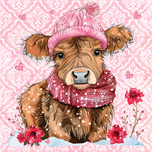 Pink Highland Cow Collection- Vinyl 8