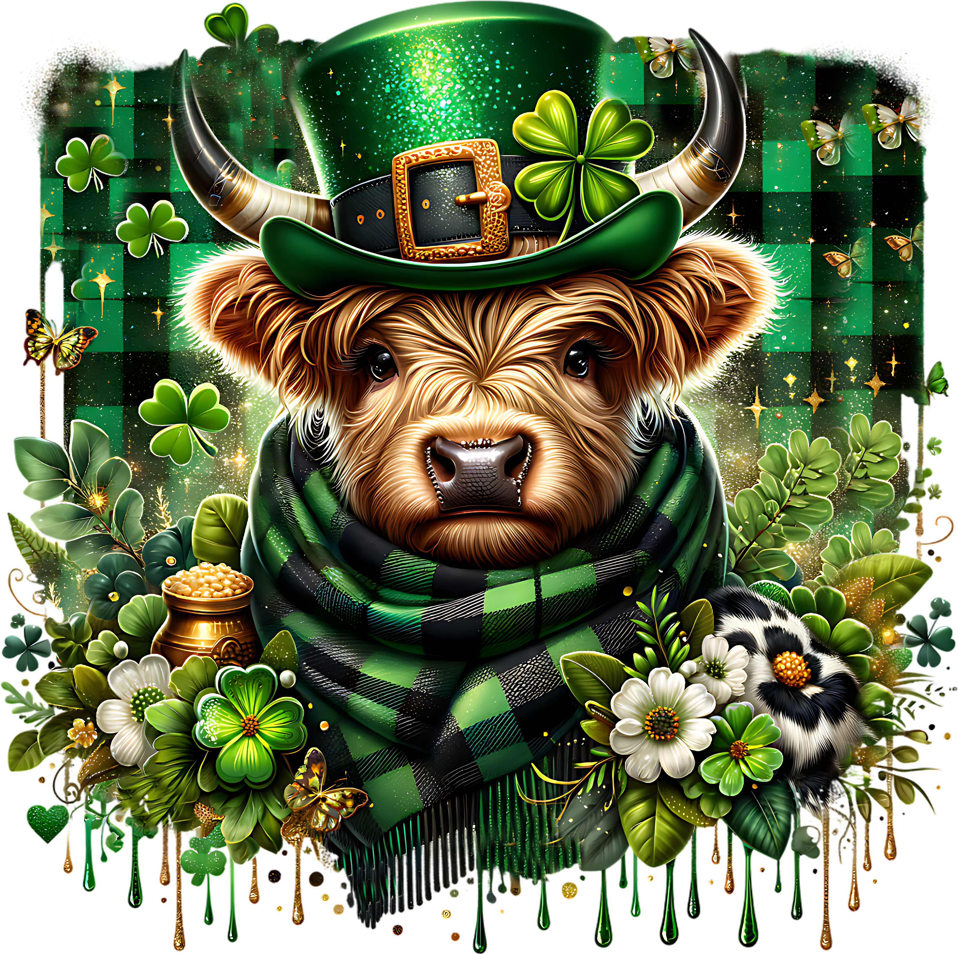 St. Patrick's Day Collection- Fancy Cow UVDTF Decal