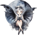 Fairy on Moon Decal