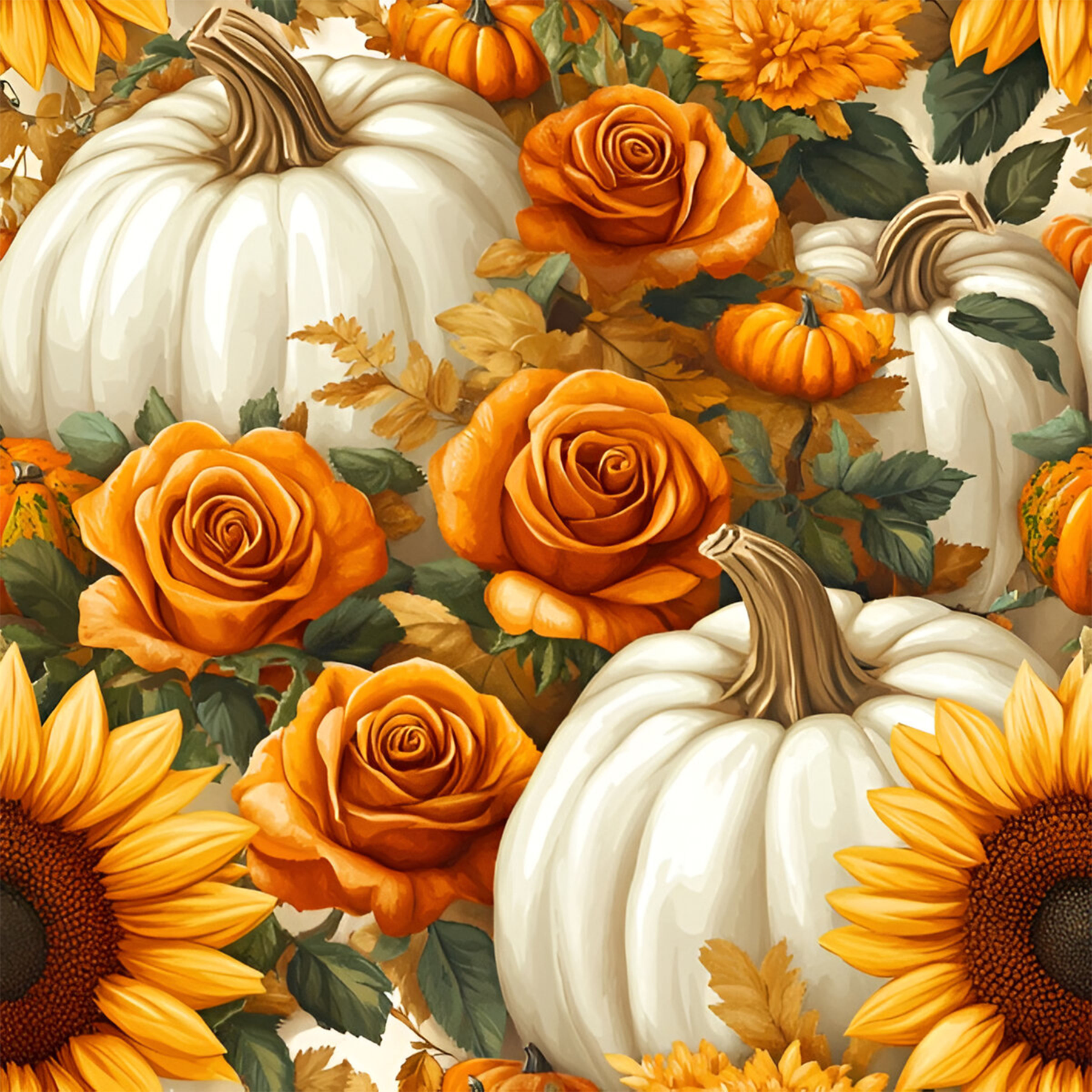 Pumpkin Sunflower Vinyl 2