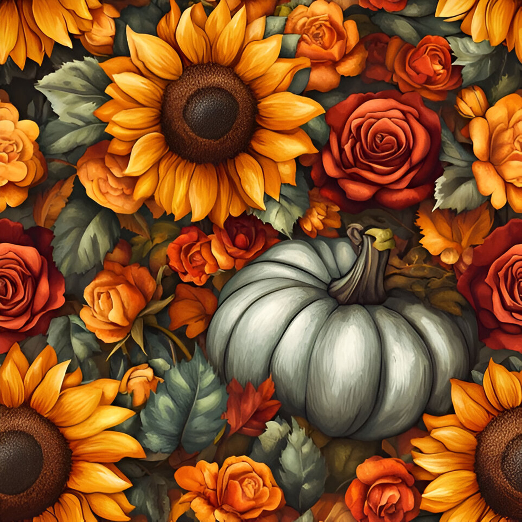 Pumpkin Sunflower Vinyl 4