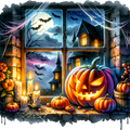 Pumpkin in Window