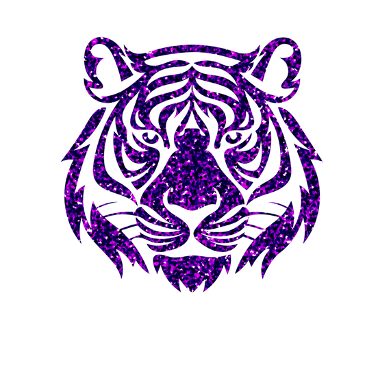 LSU Purple Glitter Tiger