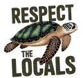 Respect The Locals Turtle Decal