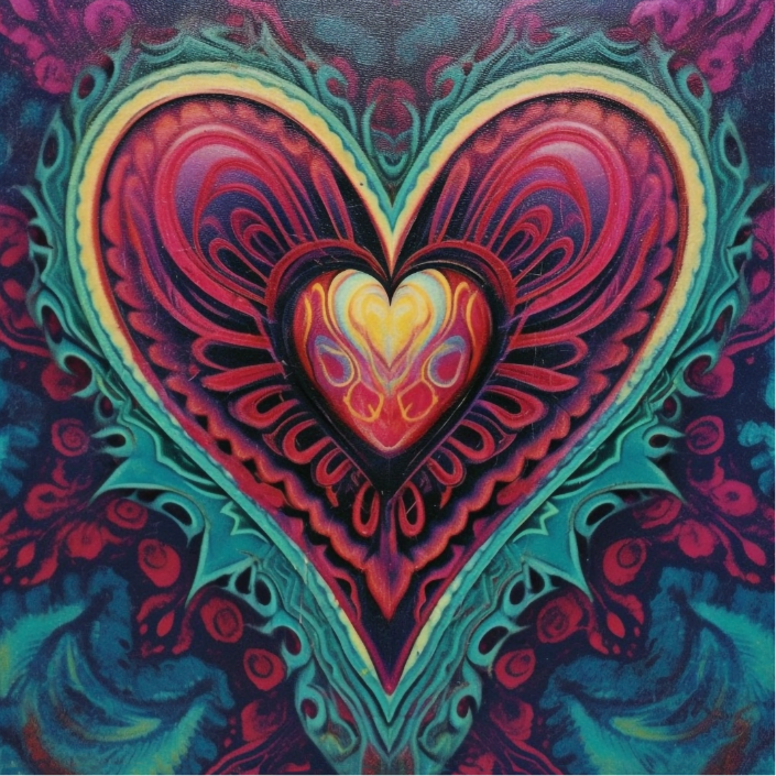 Rockin Retro Heart Collection- Vinyl 4