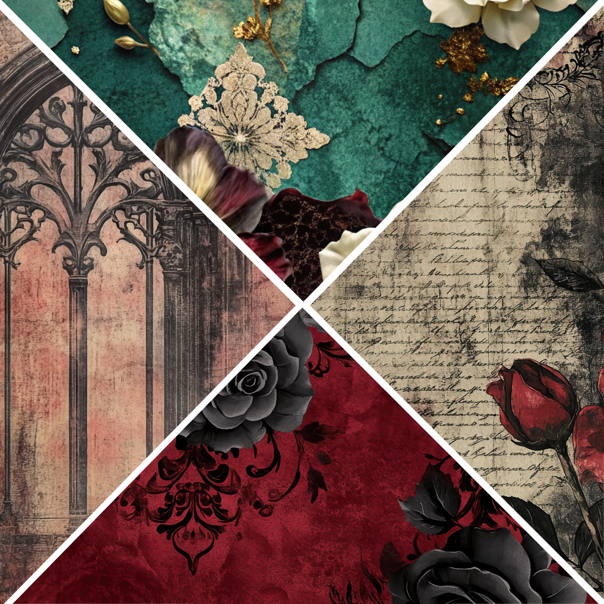 Romantic Floral Collection- Vinyl 7 Mixed Media