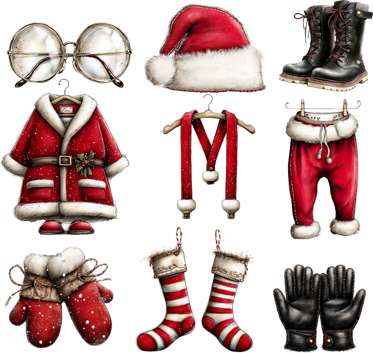 Christmas Ghosts Element Sheet 4