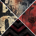 Skull & Roses Collection- Vinyl 7  - Mixed Media