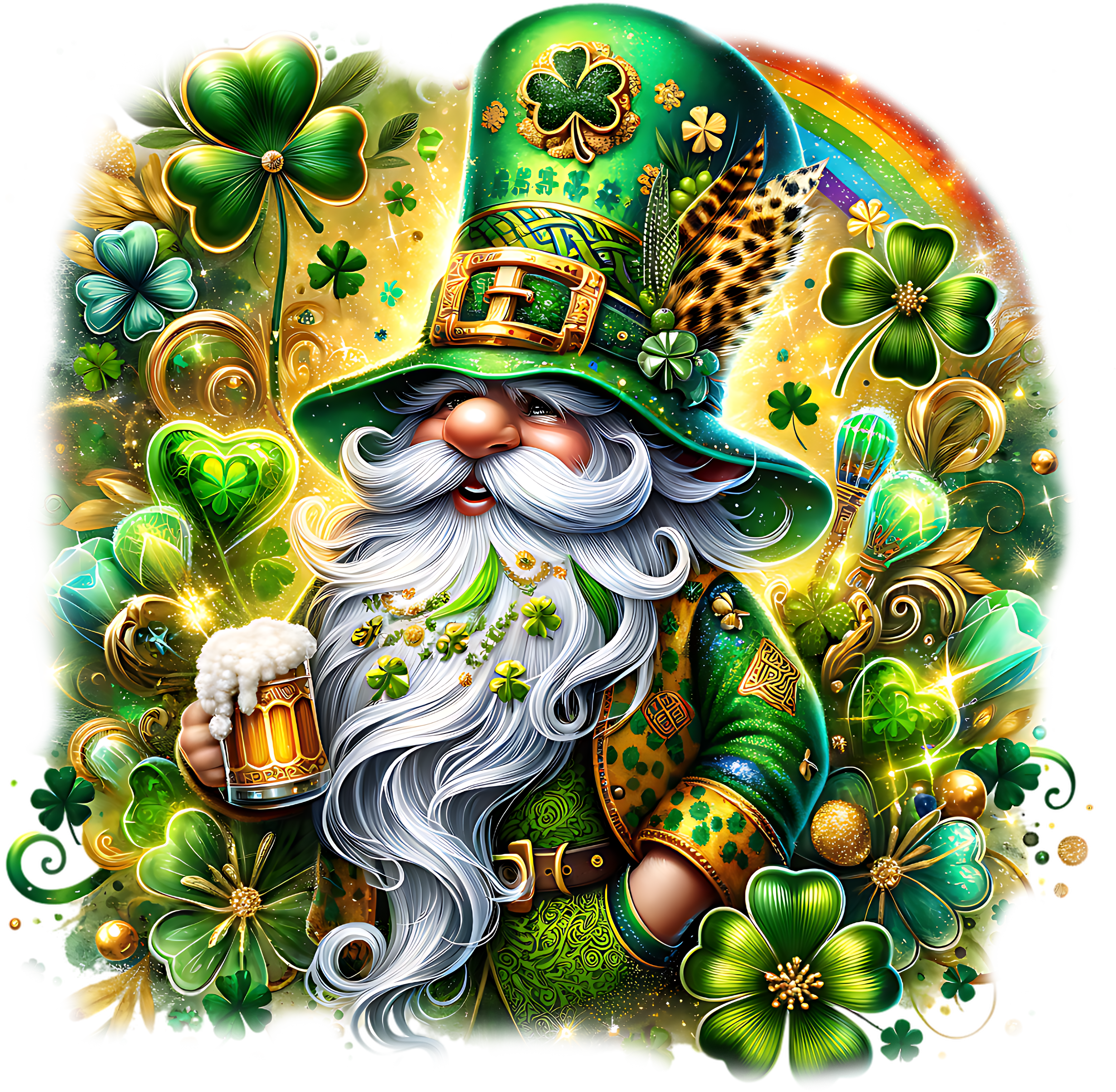 St. Patrick's Day Collection- Beer Gnome UVDTF decal