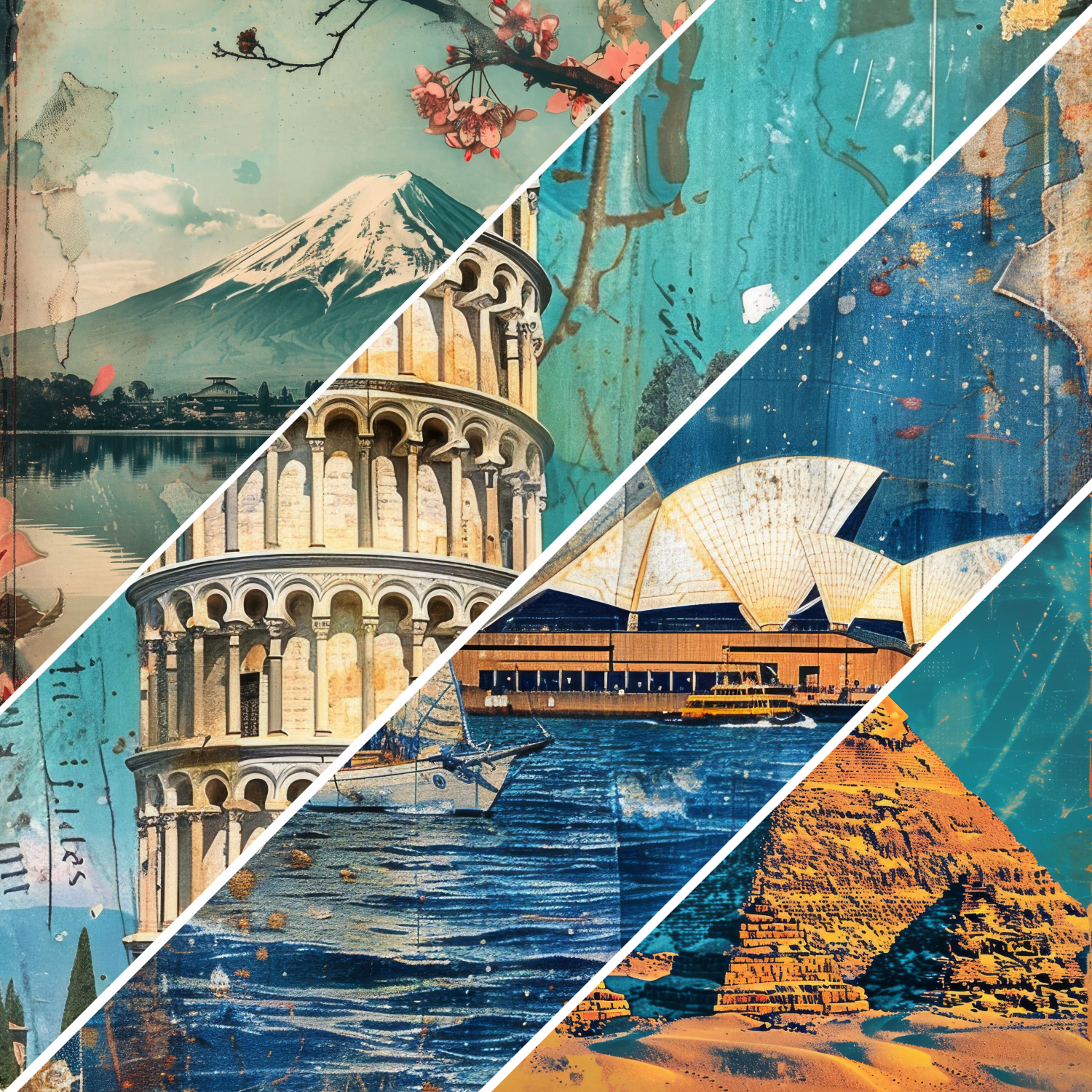 Summer Travel Mixed Media 1