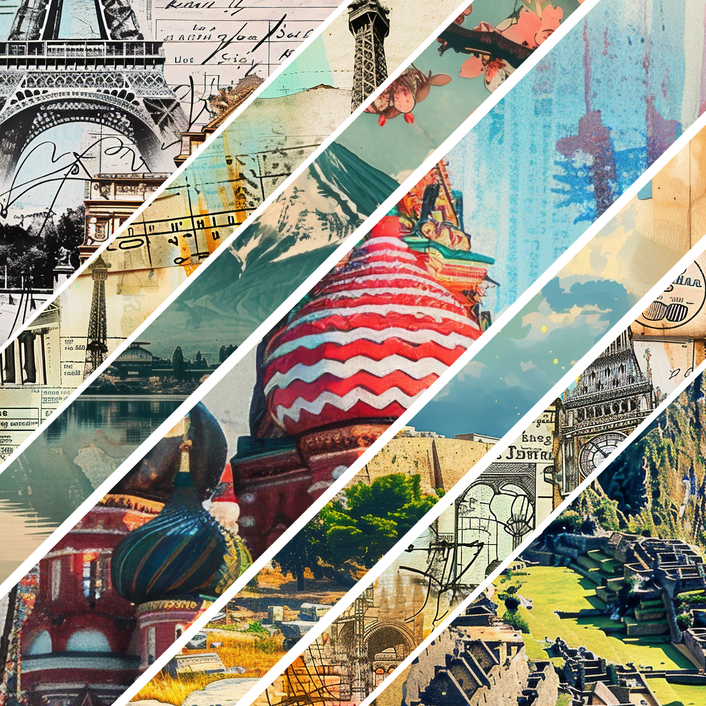 Summer Travel Mixed Media 16