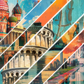 Summer Travel Mixed Media 17