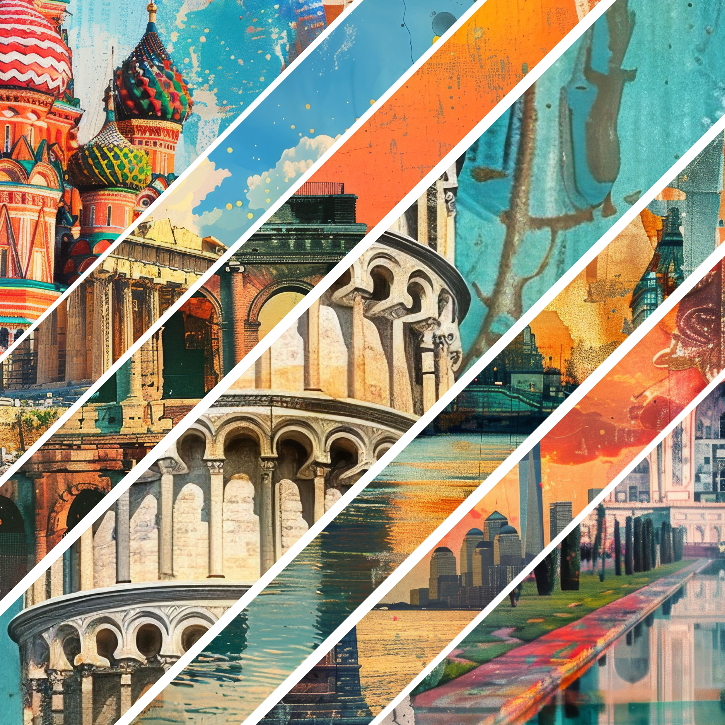 Summer Travel Mixed Media 17
