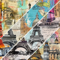 Summer Travel Mixed Media 4