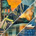Summer Travel Mixed Media 5