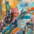 Summer Travel Mixed Media 6