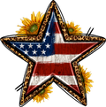 Flag Leopard Sunflower Decal
