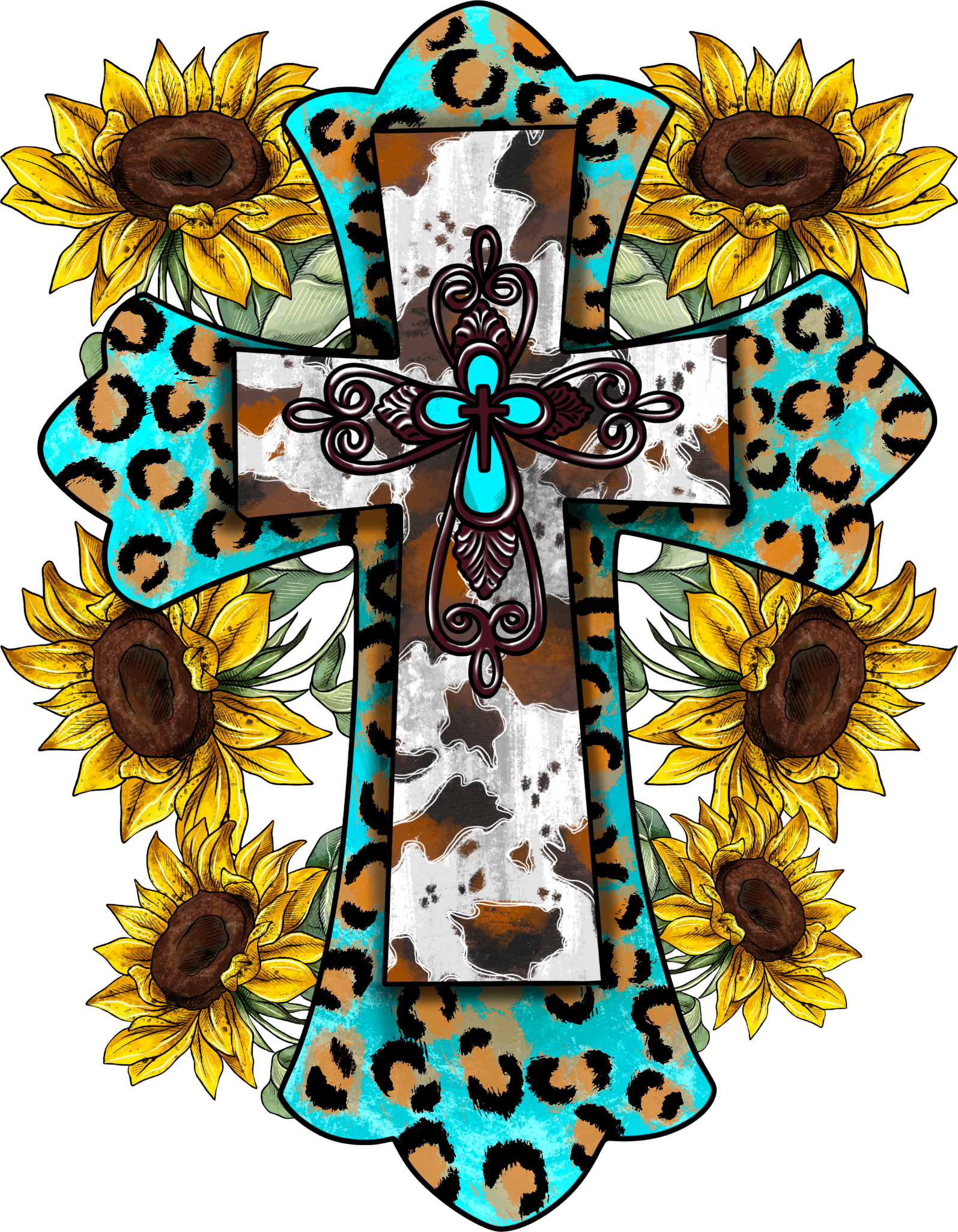 Sunflower Western Cross