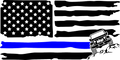 Thin Blue Line Jeep Decal